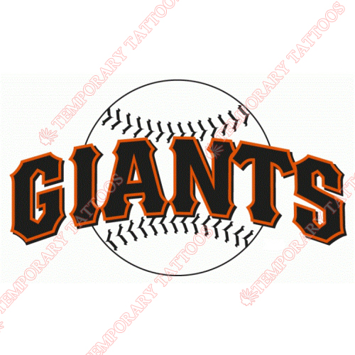 San Francisco Giants Customize Temporary Tattoos Stickers NO.1892